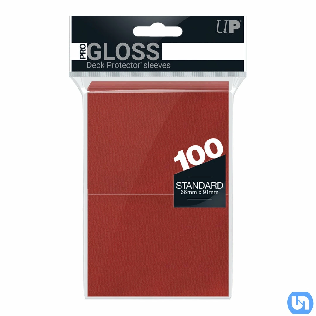 Cheapest π Ultra Pro: PRO Gloss Deck Protector Sleeves - Red 100ct Supplies π 3 Ultra Pro: PRO Gloss Deck Protector Sleeves - Red 100ct Supplies