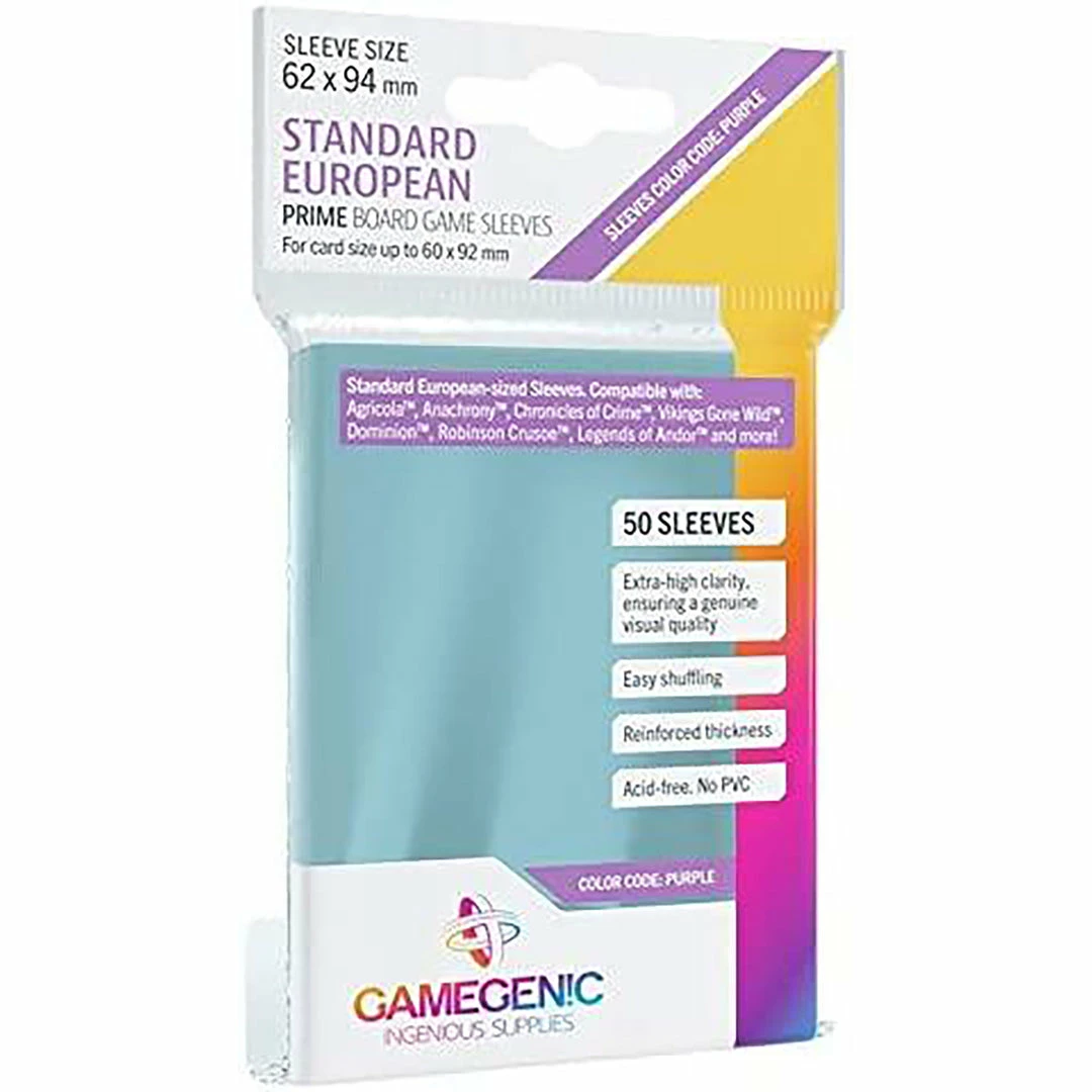 Deals π Asmodee Supplies Gamegenic: Prime Board Game Sleeves 50ct - Standard European π 3 Asmodee Supplies Gamegenic: Prime Board Game Sleeves 50ct - Standard European