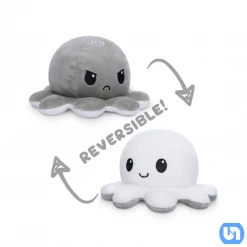 Teeturtle Toys & Figures Reversible Octopus: White & Gray Plush