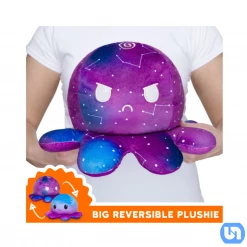 Teeturtle BIG Reversible Octopus: Blue & Galaxy Plush