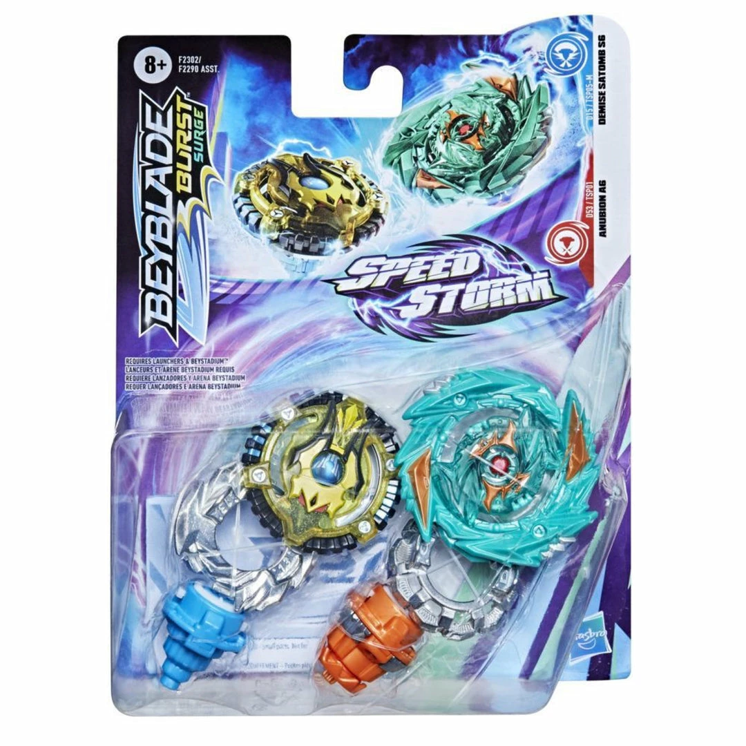 Best deal π€© Hasbro Gaming Beyblade: Burst Surge Speedstorm Dual Pack - Demise Satomb S6 And Anubion A6 Toys & Figures β 3 Hasbro Gaming Beyblade: Burst Surge Speedstorm Dual Pack - Demise Satomb S6 And Anubion A6 Toys & Figures
