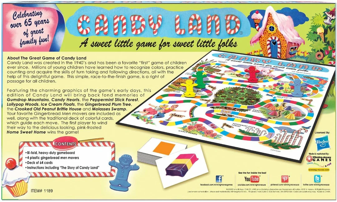 Brand new π Hasbro Gaming Board Games π¬ Candy Land Game - 65th Anniversary Edition β 4 Hasbro Gaming Board Games Candy Land Game - 65th Anniversary Edition