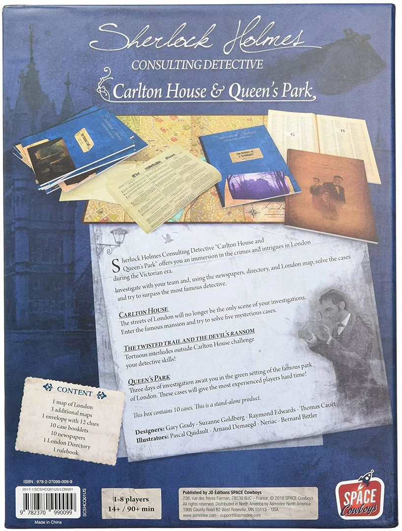 Outlet π Space Cowboys Board Games Sherlock Holmes Consulting Detective: Carlton House & Queen's Park β 4 Space Cowboys Board Games Sherlock Holmes Consulting Detective: Carlton House & Queen's Park