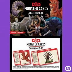 Gale Force 9 RPGs Dungeons & Dragons 5E: Monster Cards - Challenge 6-16 Deck