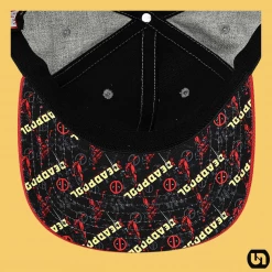 Bioworld Merch Marvel: Deadpool Sublimated Patch Elite Flex Pre-Curved Bill Snapback