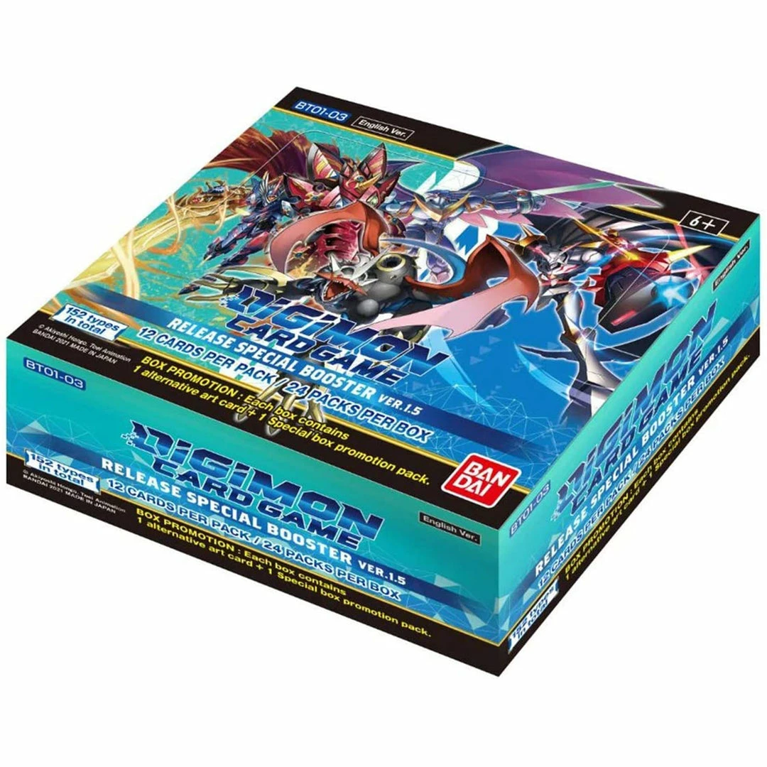 Promo β Bandai Digimon TCG: Release Special Booster Ver. 1.5 TCGs π€© 3 Bandai Digimon TCG: Release Special Booster Ver. 1.5 TCGs