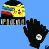 Bioworld Merch Pokemon: Pikachu Striped Youth Beanie & Gloves Combo