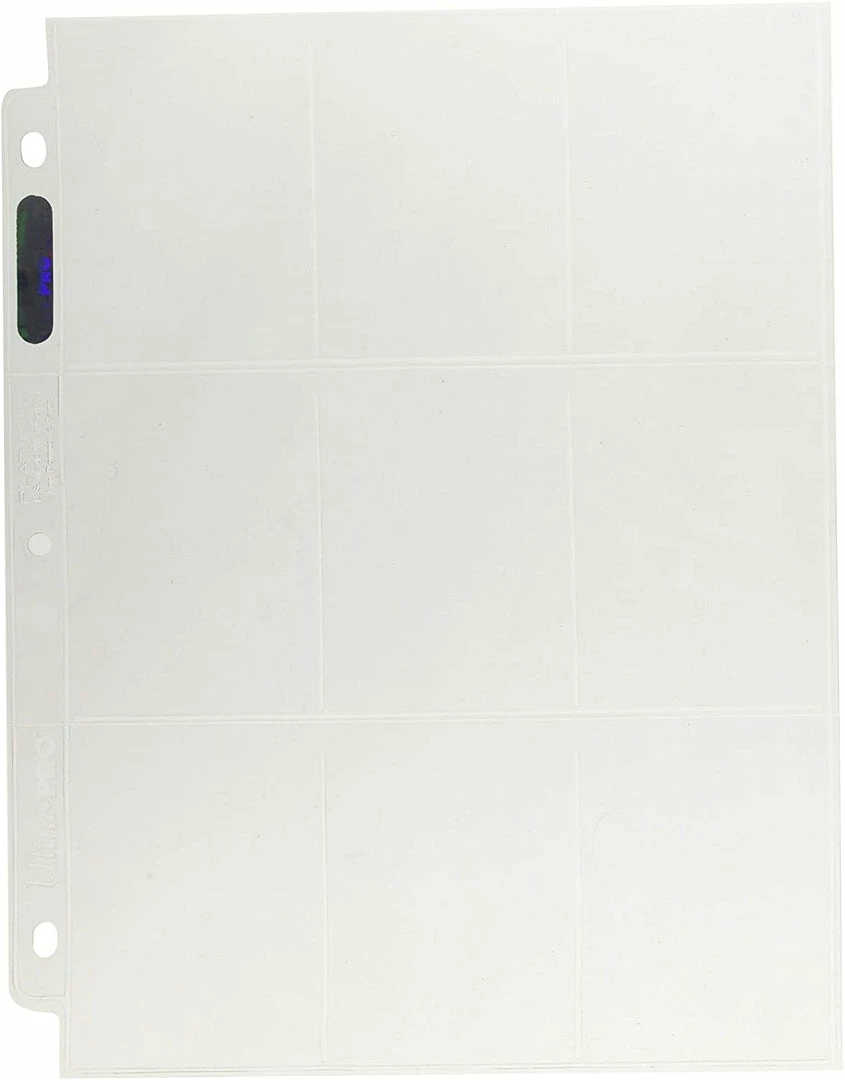 Promo π Ultra Pro 9-Pocket Trading Card Pages - Platinum Series (100 Pages) Supplies π― 4 Ultra Pro 9-Pocket Trading Card Pages - Platinum Series (100 Pages) Supplies