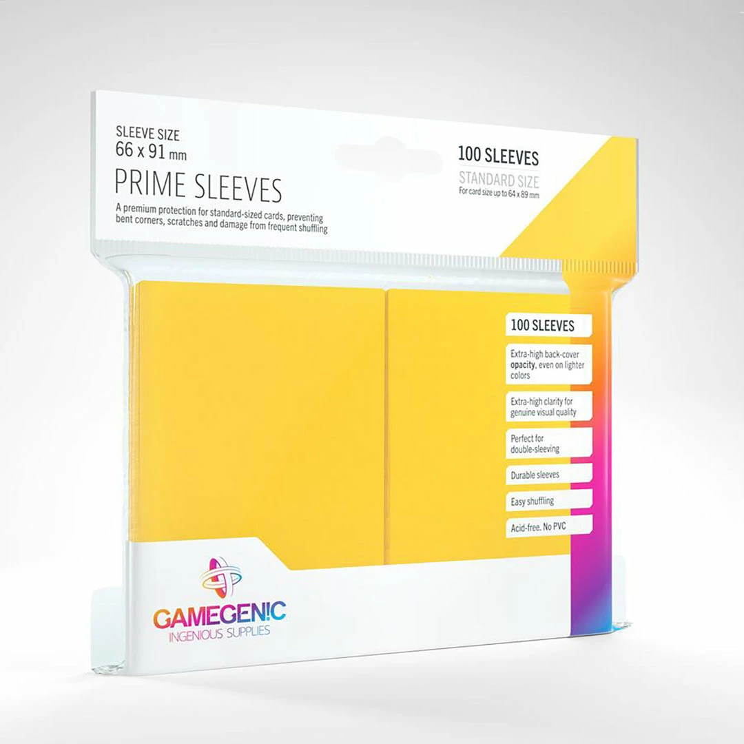 Coupon π Asmodee Gamegenic: Prime Sleeves 100ct - Yellow β¨ 3 Asmodee Gamegenic: Prime Sleeves 100ct - Yellow