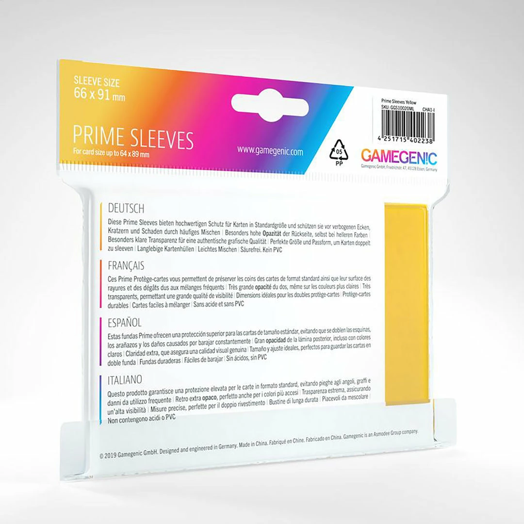 Coupon π Asmodee Gamegenic: Prime Sleeves 100ct - Yellow β¨ 4 Asmodee Gamegenic: Prime Sleeves 100ct - Yellow
