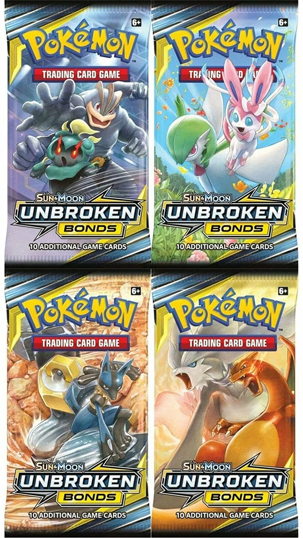 Discount π TCGs Pokemon TCG: Sun & Moon Unbroken Bonds Booster Pack π― 4 TCGs Pokemon TCG: Sun & Moon Unbroken Bonds Booster Pack