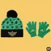 Bioworld Merch Zelda: Hyrule Triforce Youth Gloves & Beanie Combo